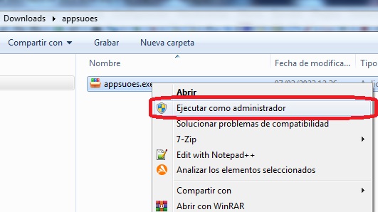 Ejecutar como Administrador